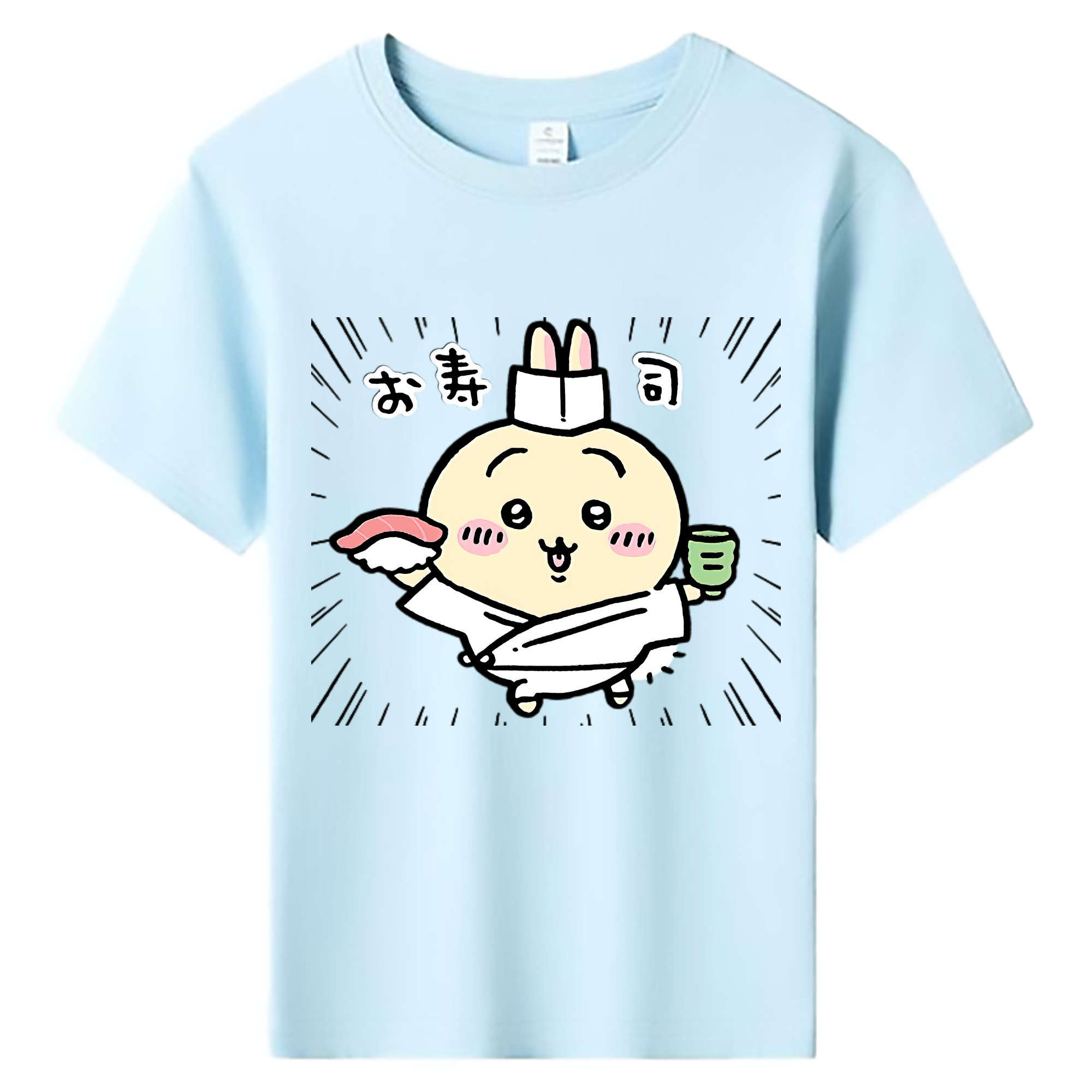 （画像用） ちいかわ うさぎ Chii-kawa usagi 綿100％キッズTシャツ（フロントプリント）